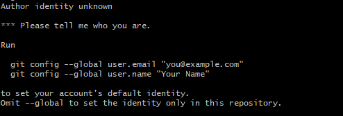 Git Bash Identita Sconosciuta