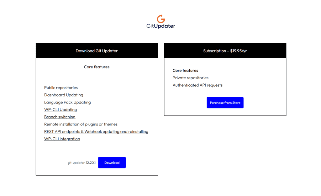 Git Updater Plugin WordPress Github