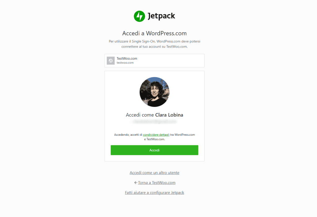 Jetpack Accesso Woocommerce Subscriptions