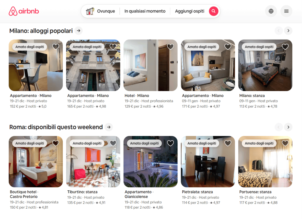 Layout Matrice Airbnb