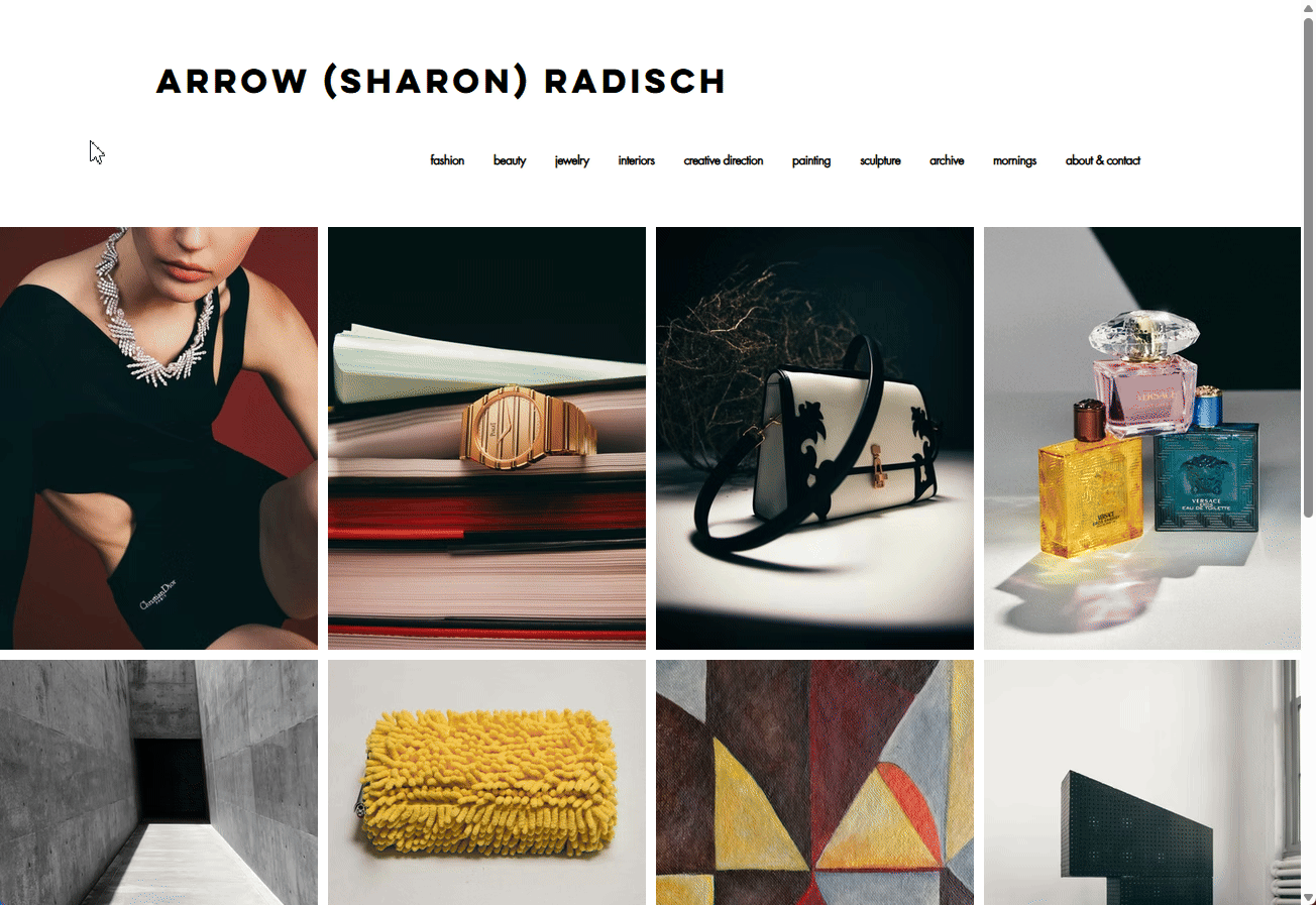 Layout Sito Card Sharon Radish