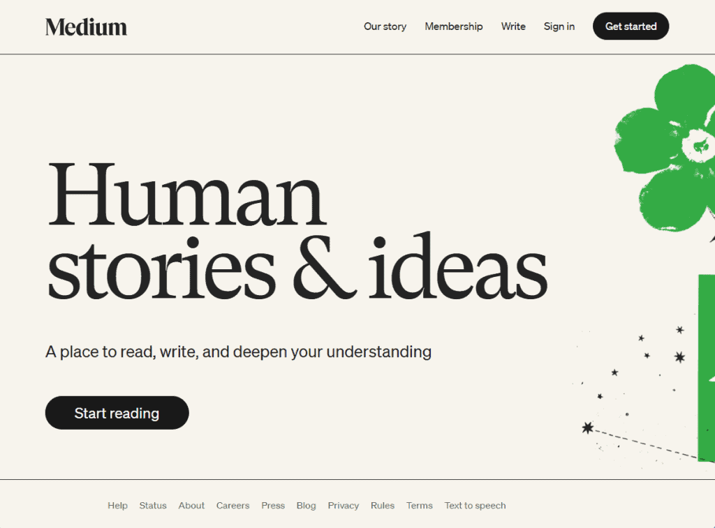 Layout Sito Web Medium Hero