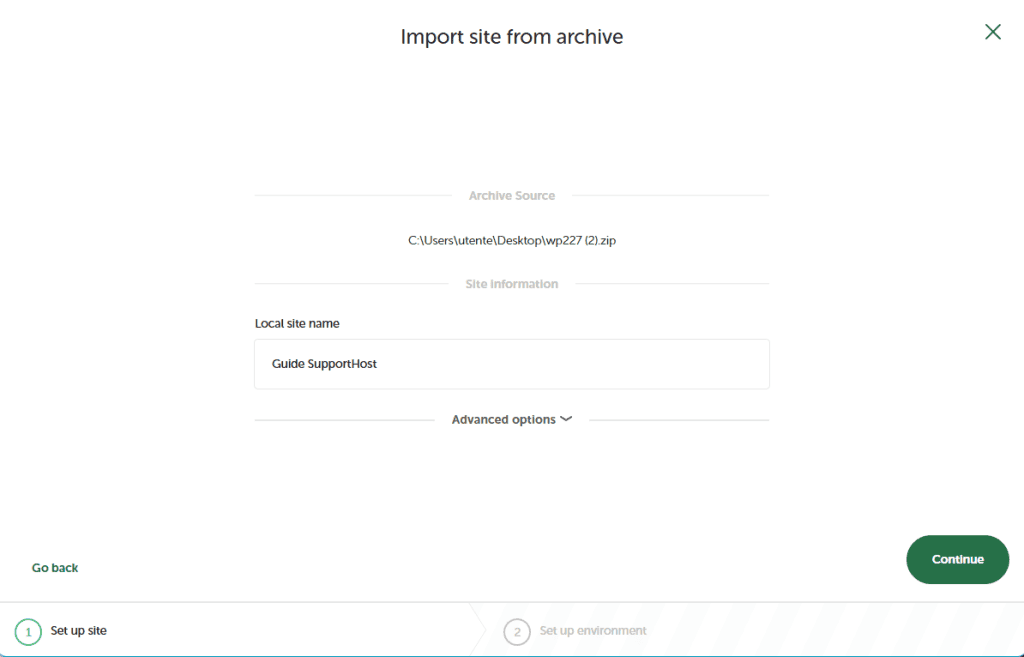 Local Flywheel Importare Sito Zip