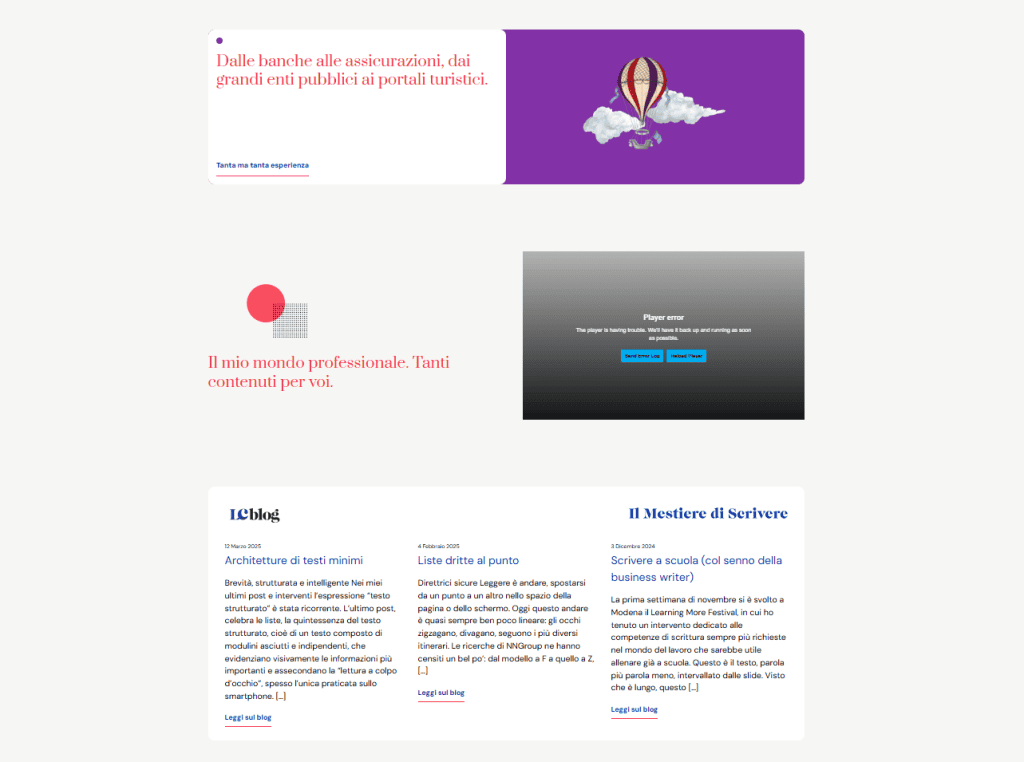 Luisa Carrada Homepage Sezioni