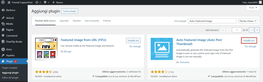 Plugin WordPress Auto Featured Image