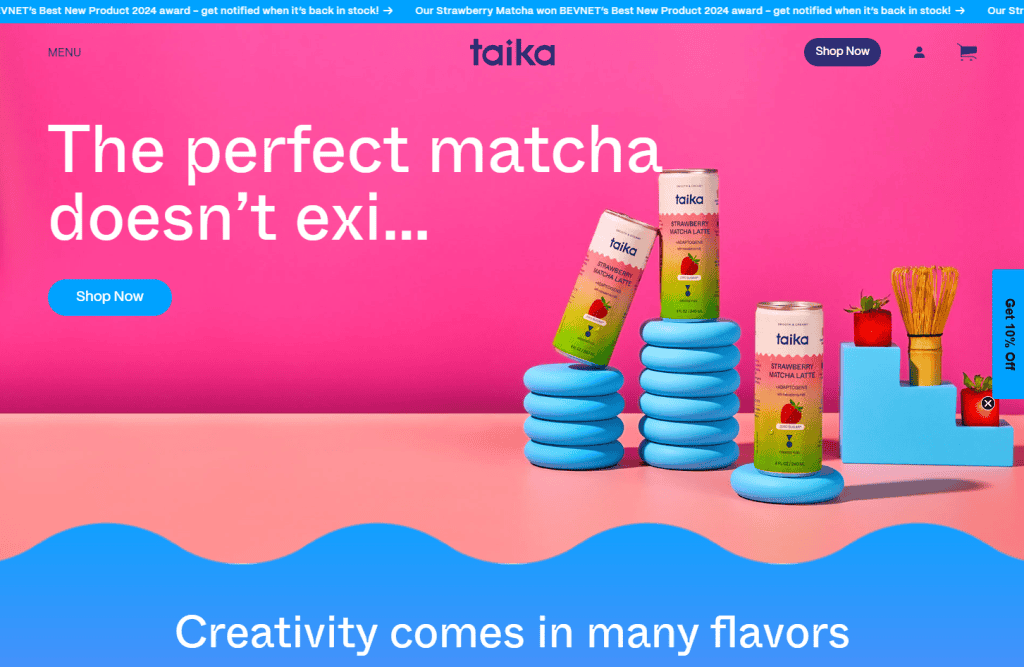 Sito Taika Hero Homepage