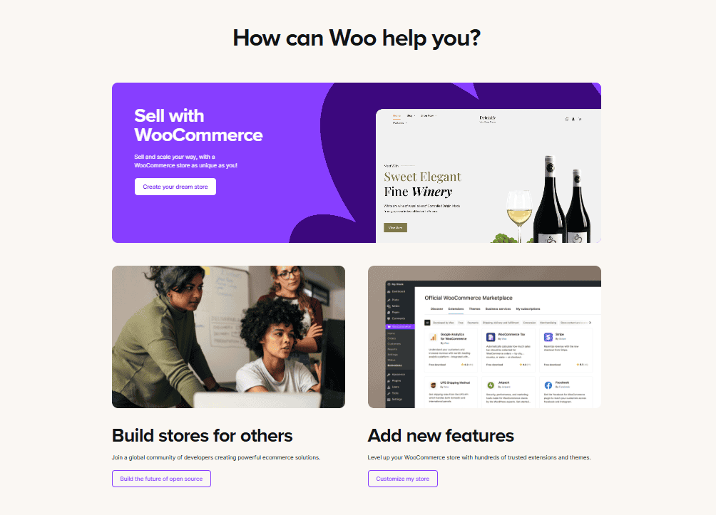 Sito Woocommerce Sezione