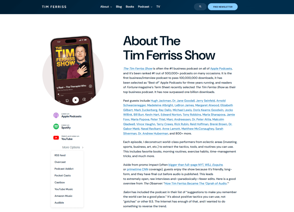 Tim Ferriss Podcast Blog