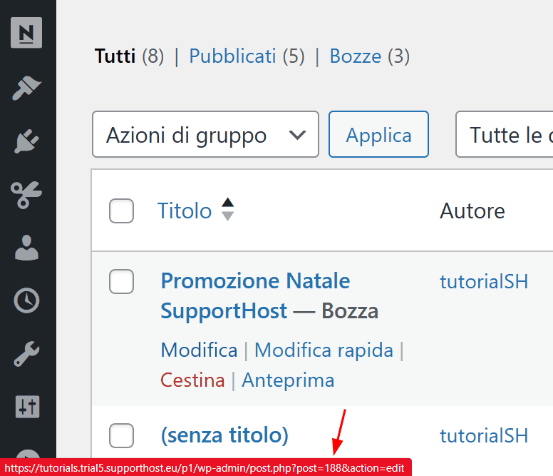 Trovare Id Pagina WordPress Da Back End