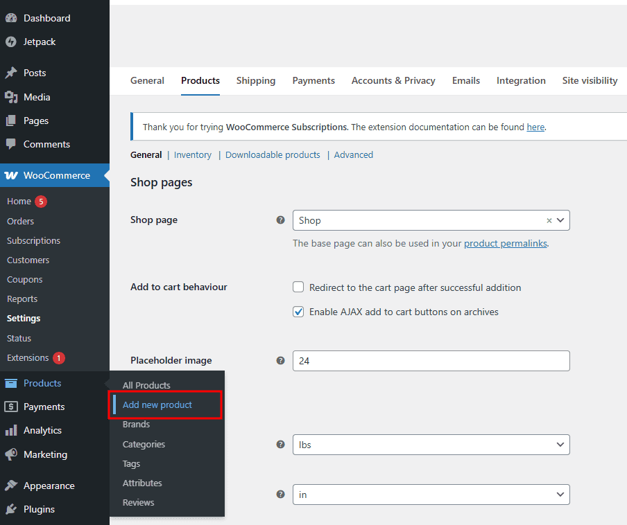 Woocommerce Aggiungi Prodotto