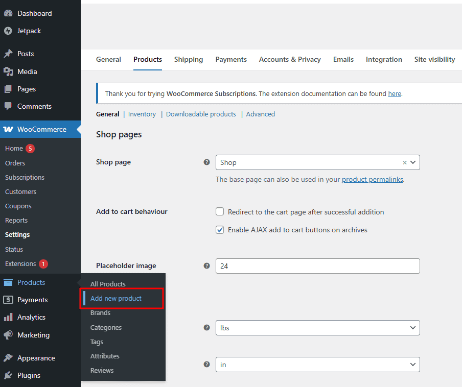 Woocommerce Aggiungi Prodotto
