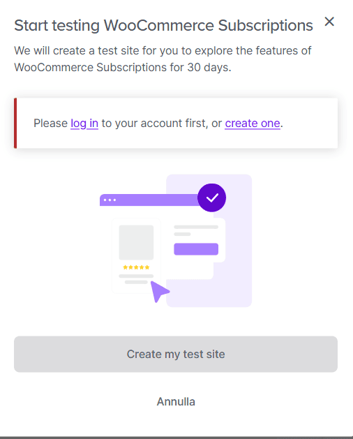 Woocommerce Subscriptions Iscrizione