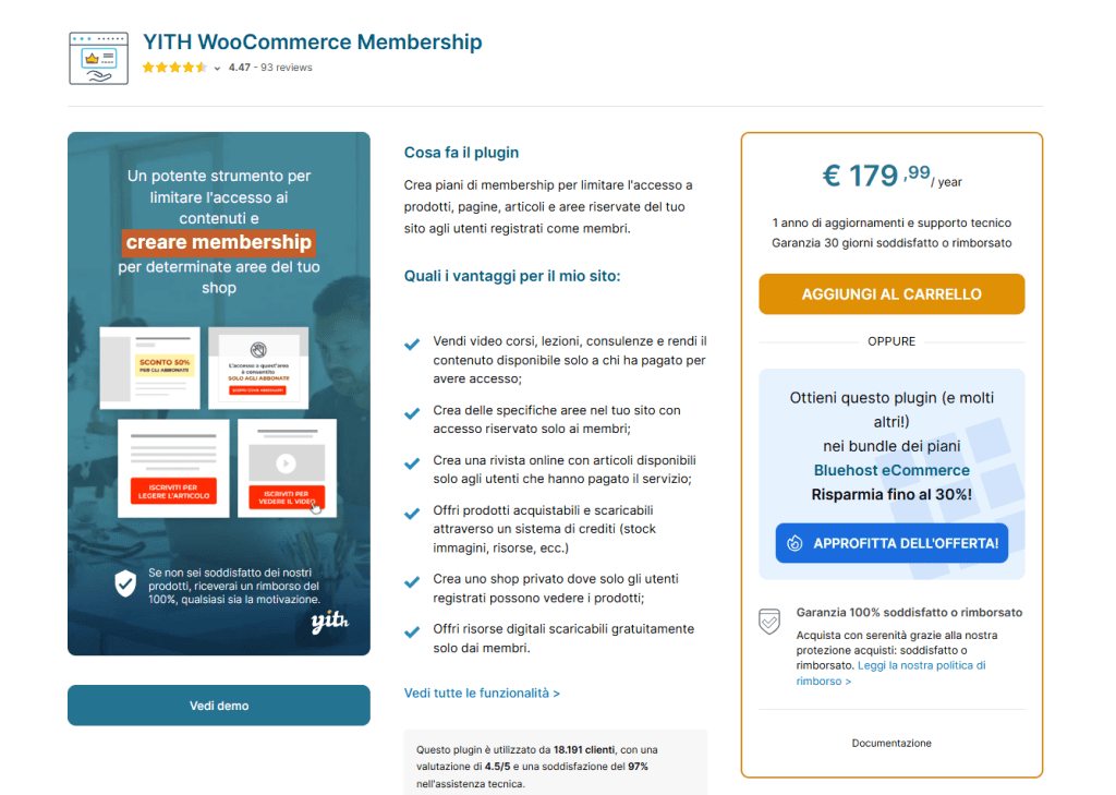 Yith Woocommerce Membership Prezzo