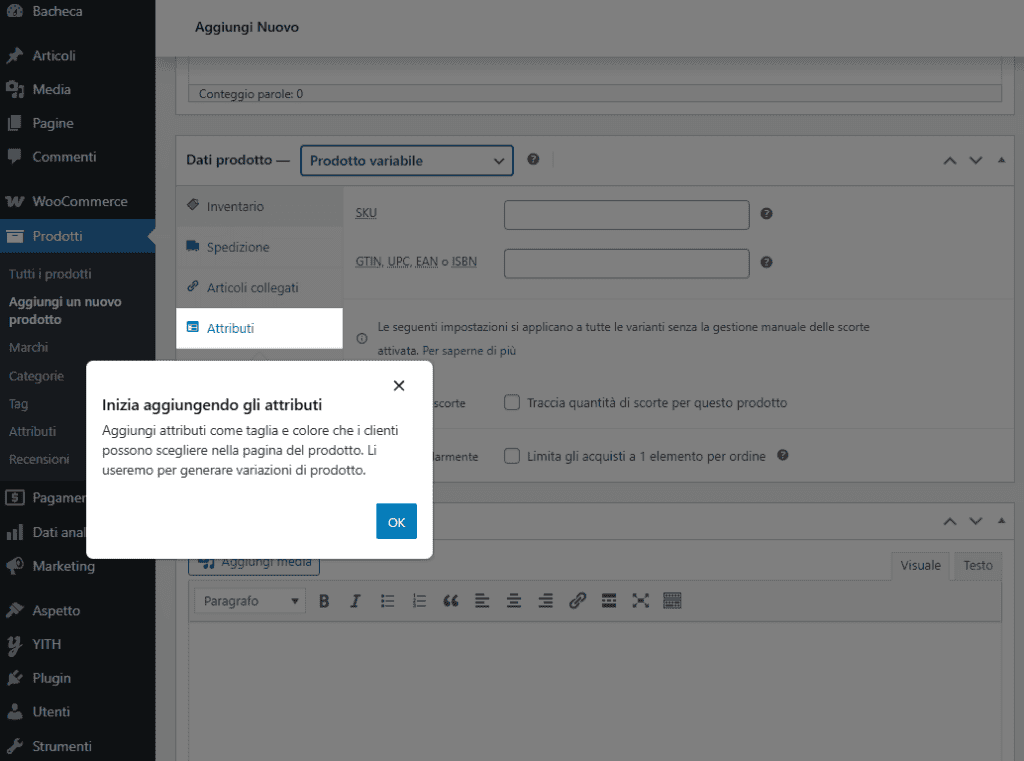 Yith Woocommerce Subscription Prodotto Variabile Attributi
