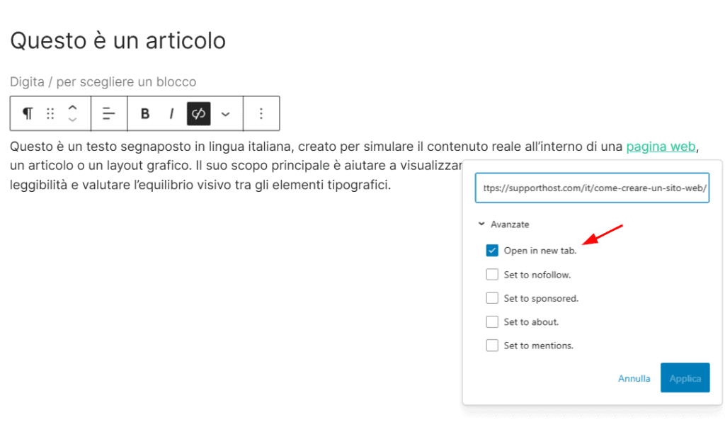 Open In New Tab Noopener Noreferrer WordPress