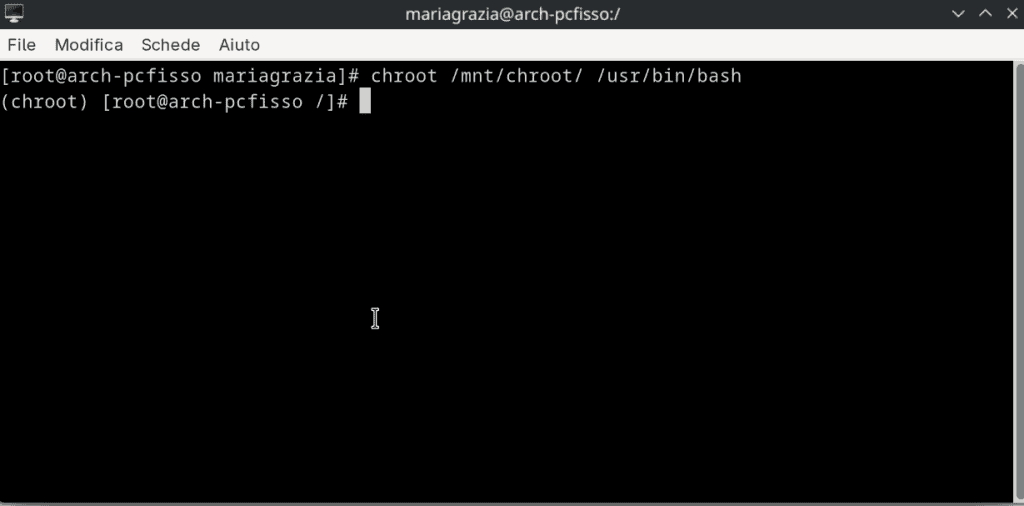 Chroot Collegato Al Sistema Guest