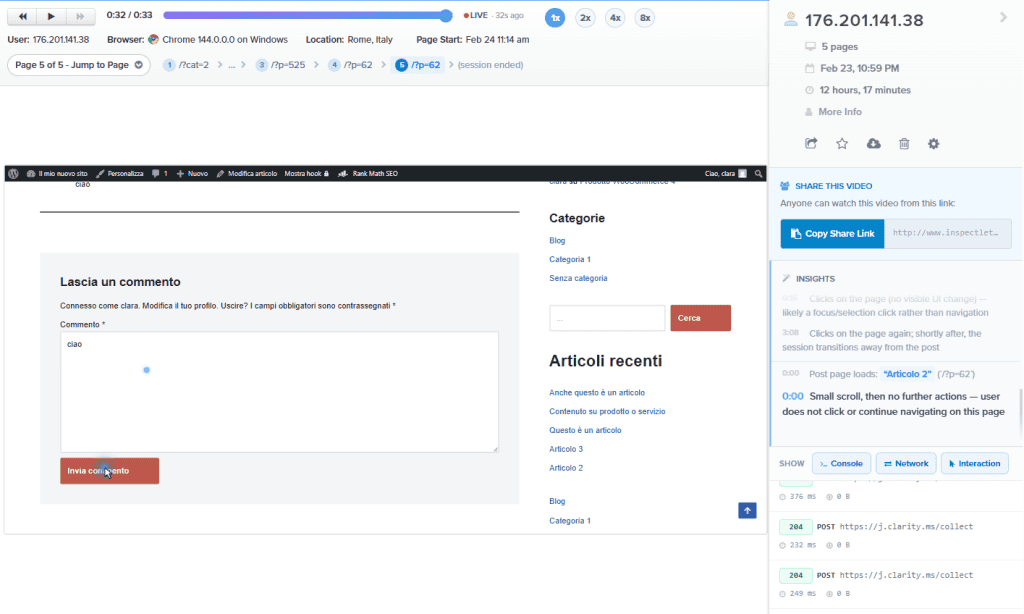 Inspectlet Live View