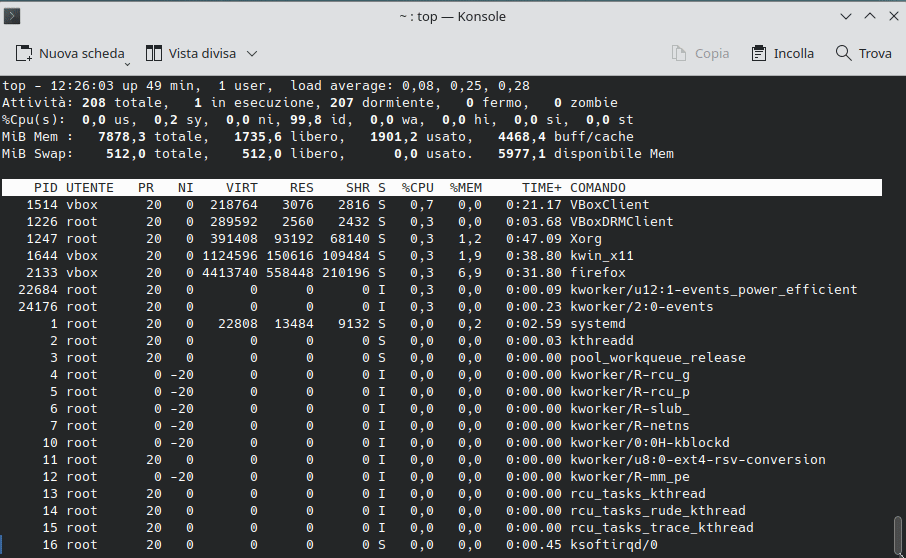 Modificare Campi Comando Top
