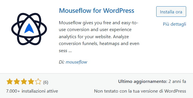 Mouseflow For WordPress Mappe Calore
