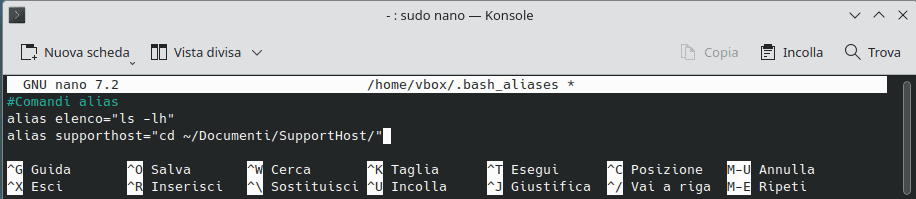 Salvare Alias Bash Aliases
