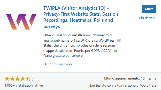 Twipla Plugin Heatmap WordPress