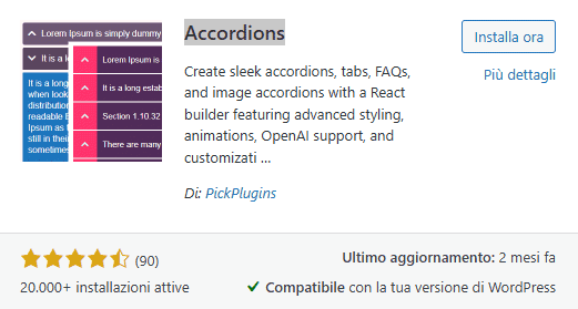 Accordions Plugin WordPress Faq