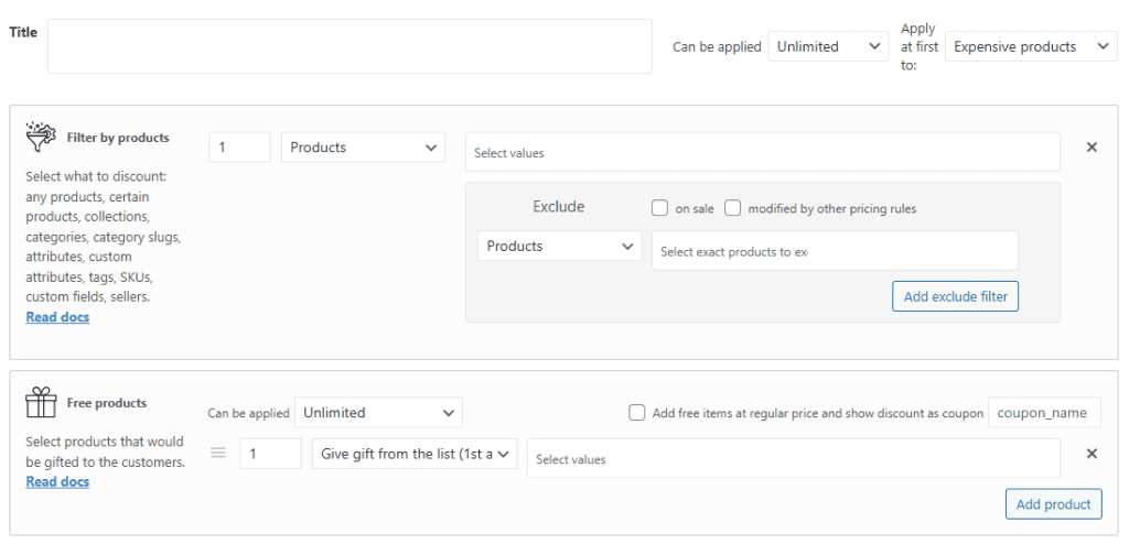Configurare Sconti 2 Per 1 Bogo Advanced Dynamic Pricing
