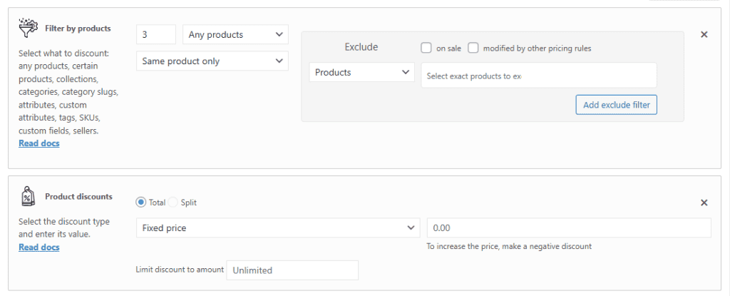 Configurare Sconti 3 Per X Advanced Dynamic Pricing