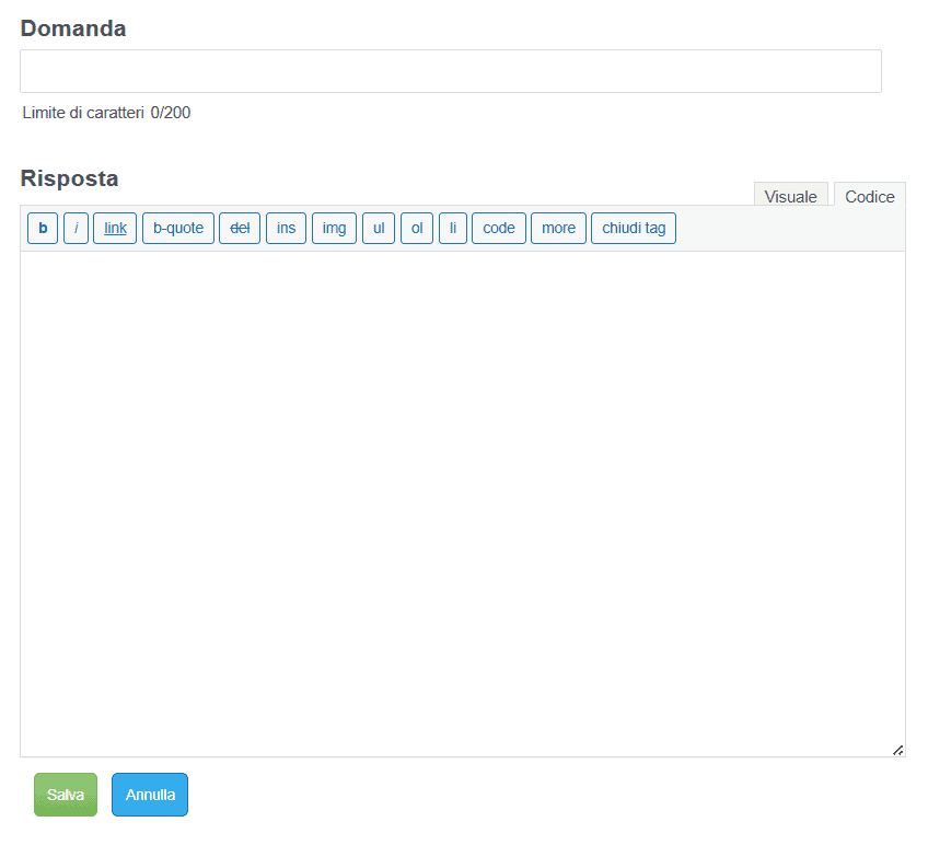 Echo Knowledge Base Creazione Domanda