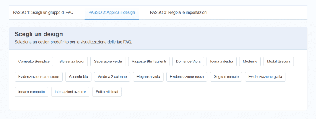 Echo Knowledge Faq Impostazioni Stile