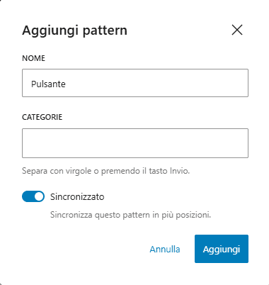 Greenshift Aggiungi Pattern