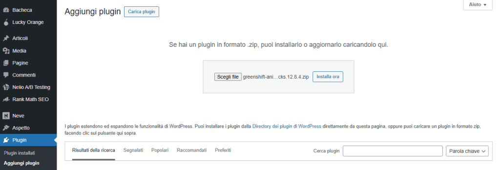 Greenshift Installazione