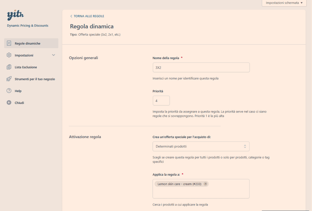 Impostare 3x2 Yith Woocommerce Dynamic Pricing Demo