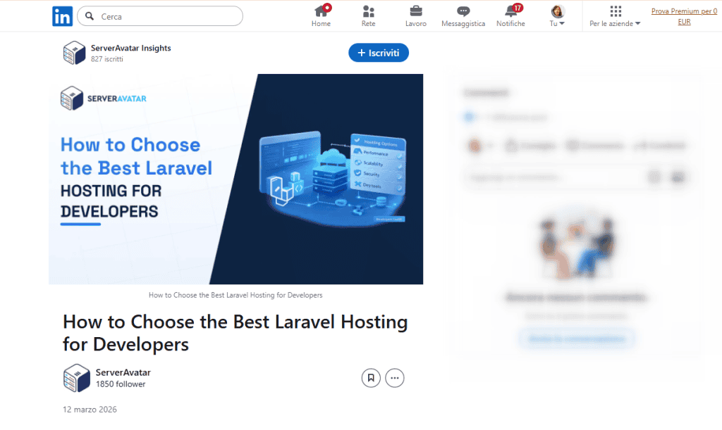 Linkedin Post Hosting