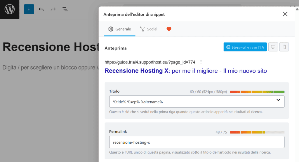 Recensione Hosting H1 Titolo Seo