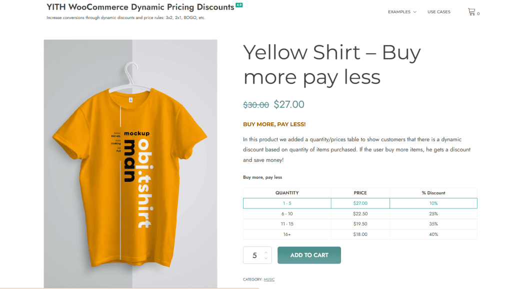 Sconto Quantita Yith Woocommerce Dynamic Pricing Demo