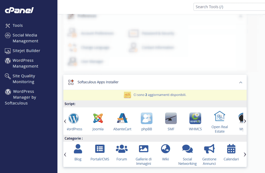 Softaculous App Installer