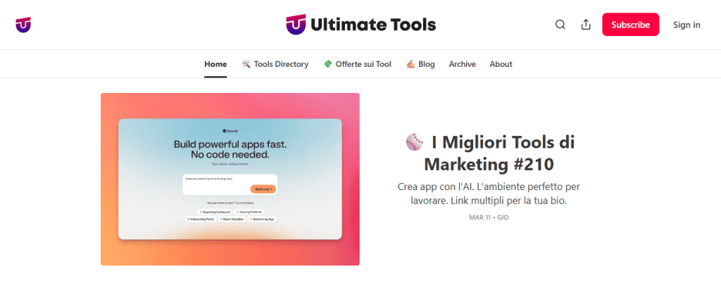 Substack Promuovere Hosting Senza Sito