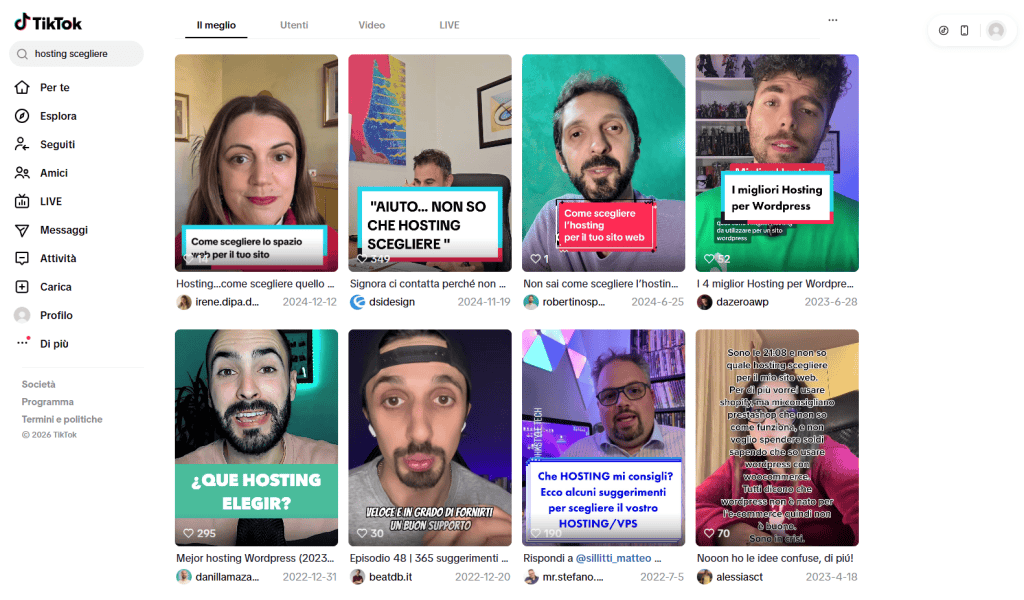 Tiktok Video Hosting