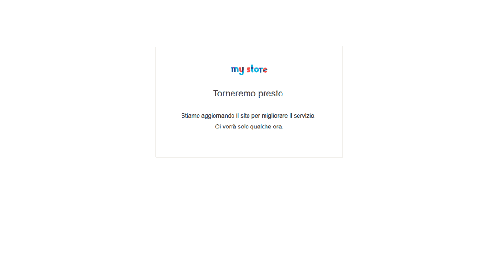 Modalita Manutenzione Prestashop Messaggio Personalizzato