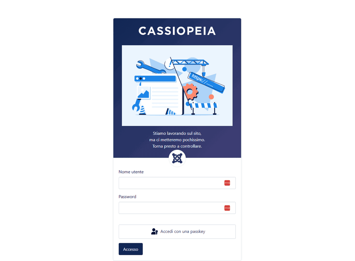 Pagina Manutenzione Joomla Immagine