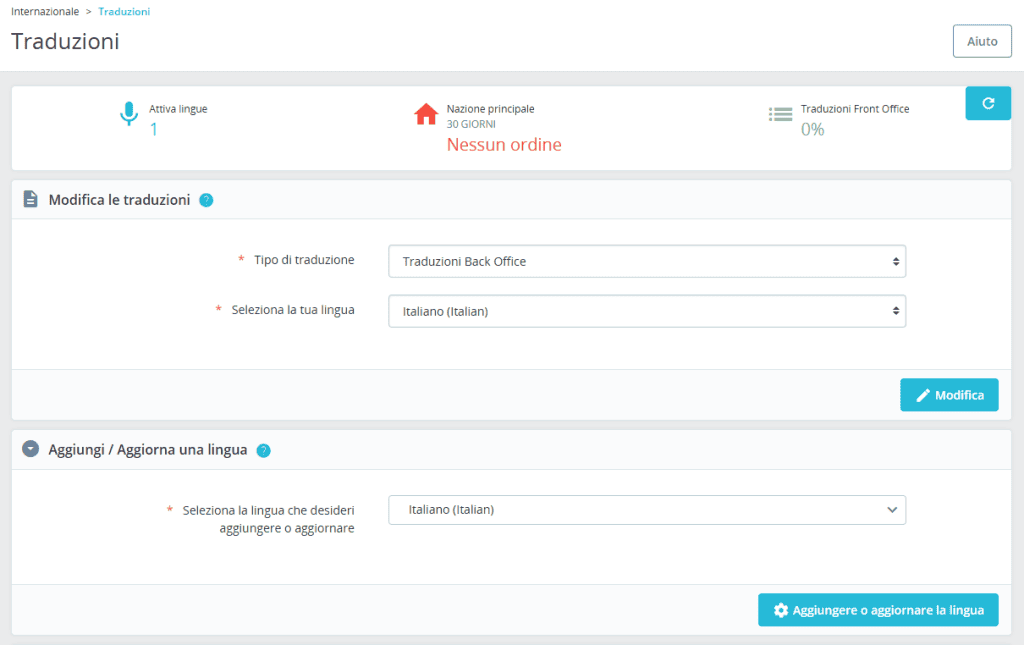 Prestashop Traduzioni