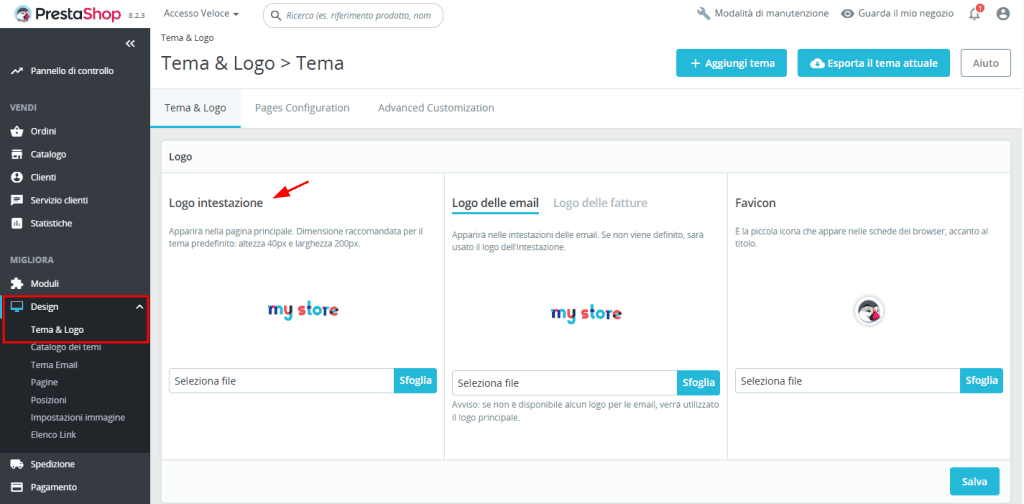 Tema Logo Prestashop