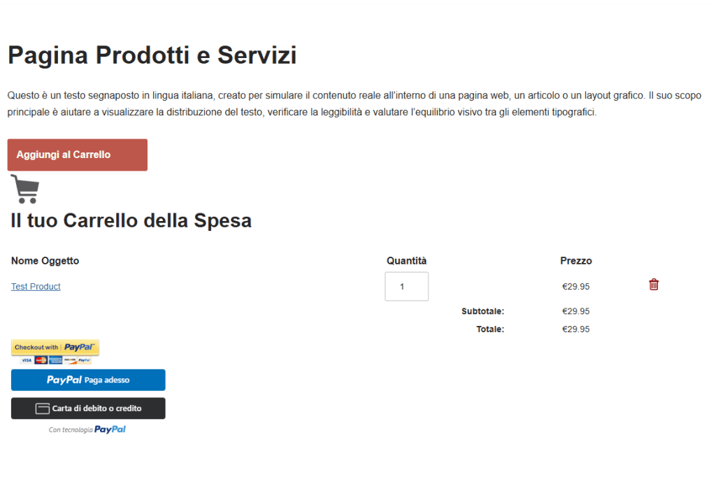 Carrello Simple Shopping Cart