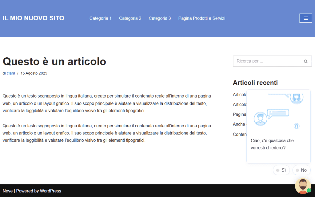 Chatbot For WordPress Widget