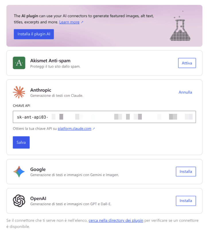 Connettori Ai WordPress 7