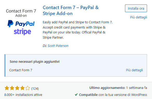 Contact Form 7 Paypal & Stripe Add On