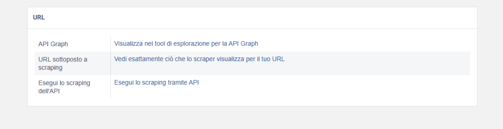 Debugger Condivisione Url