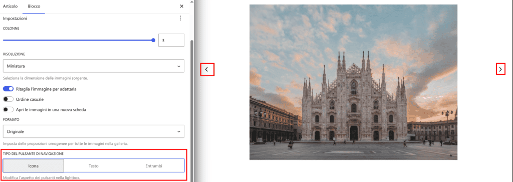 Galleria Navigazione WordPress 7