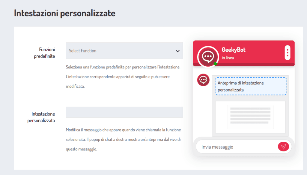 Geekybot Personalizzazione